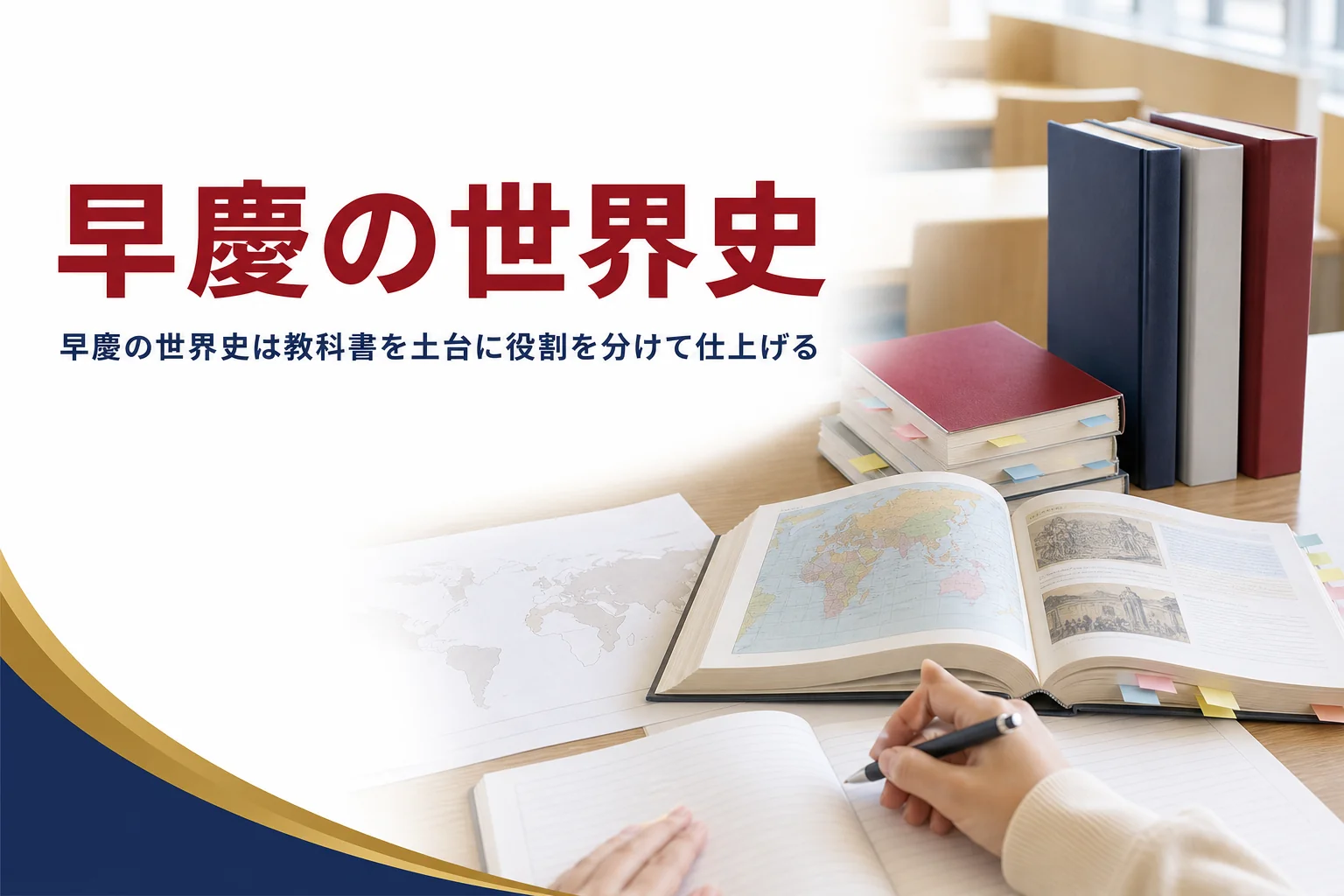 早慶の世界史を教科書だけで足りるか、文化史まで仕上げる順番とあわせて解説する記事のアイキャッチ